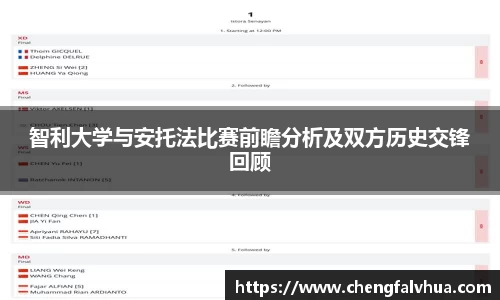 智利大学与安托法比赛前瞻分析及双方历史交锋回顾